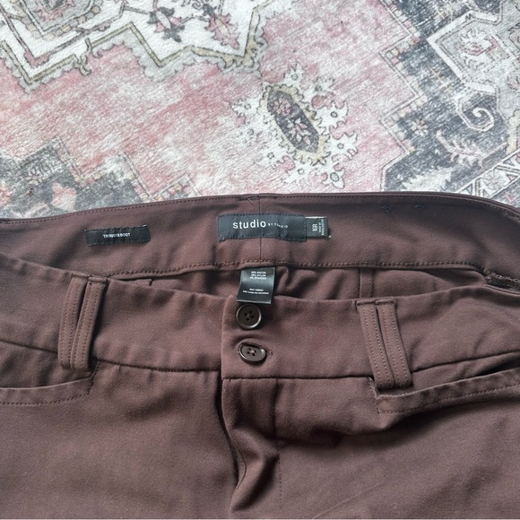 Torrid Black and Brown Flare Trousers - Picture 3 of 4